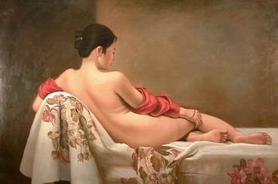 Nude oil painting