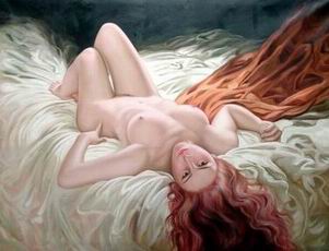 Nude oil painting