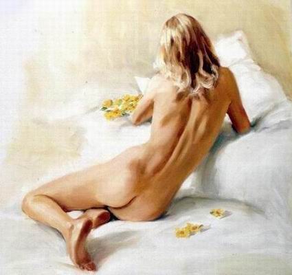 Nude oil painting