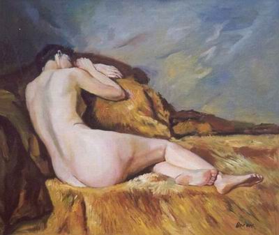 Nude oil painting
