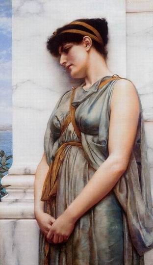 Godward oil painting
