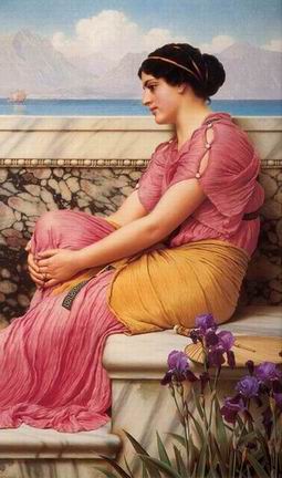 Godward oil painting
