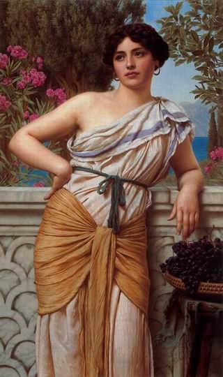 Godward oil painting