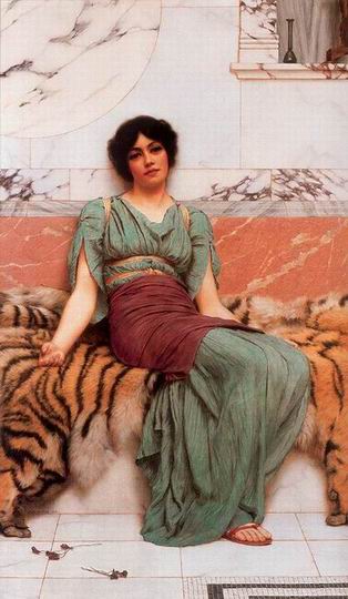 Godward oil painting