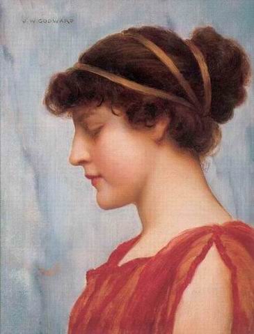 Godward oil painting