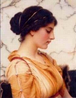 Godward oil painting