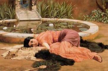 Godward oil painting