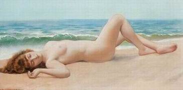Godward oil painting