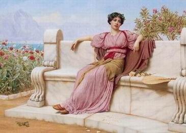 Godward oil painting