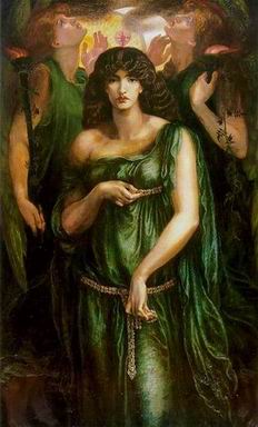 Rossetti oil painting