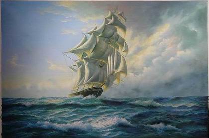 Seascape oil painting