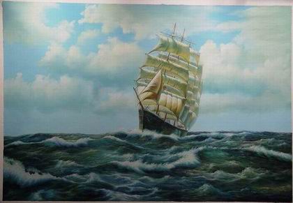 Seascape oil painting