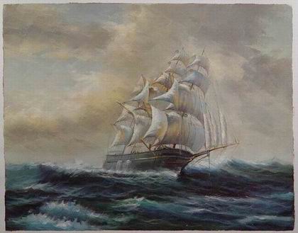 Seascape oil painting