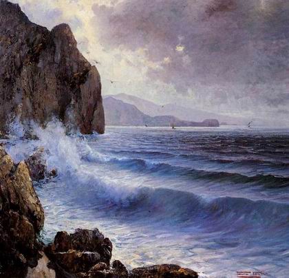 Seascape oil painting