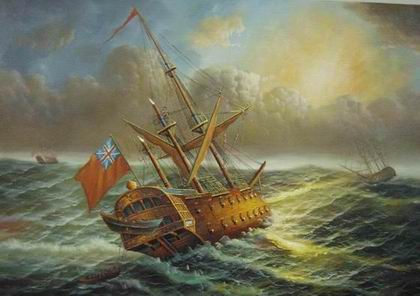 Seascape oil painting