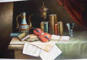 Book oil painting