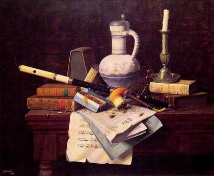 Book oil painting