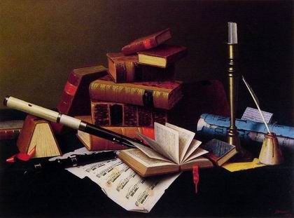 Book oil painting