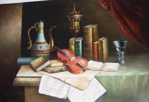 Book oil painting