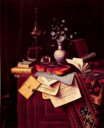 Book oil painting