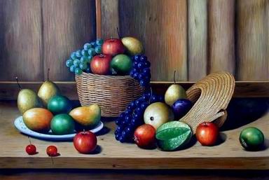 Fruit oil painting