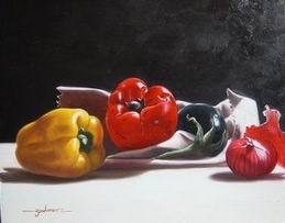 Fruit oil painting