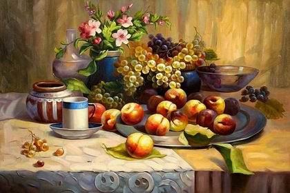 Fruit oil painting