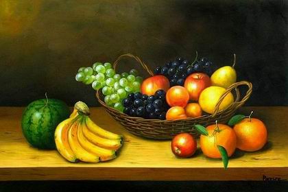 Fruit oil painting