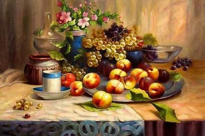 Fruit oil painting
