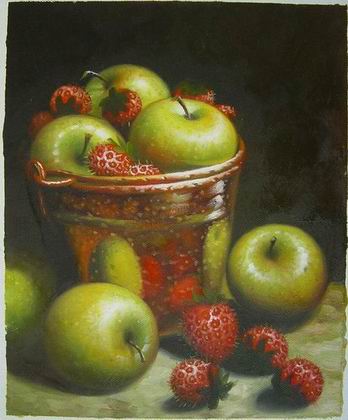 Fruit oil painting