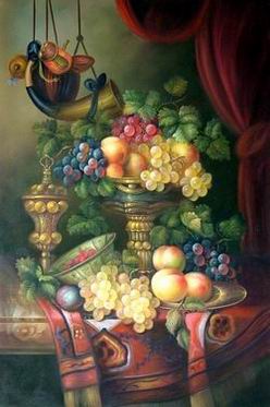 Grape oil painting
