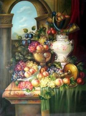 Grape oil painting