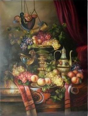 Grape oil painting
