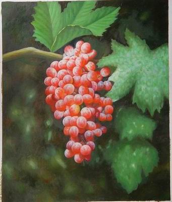 Grape oil painting