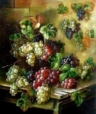 Grape oil painting