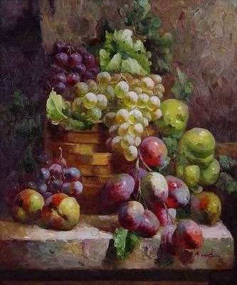 Grape oil painting