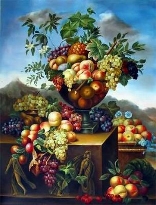Grape oil painting