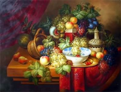 Grape oil painting