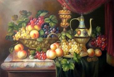 Grape oil painting