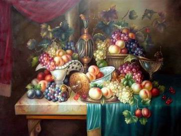Grape oil painting