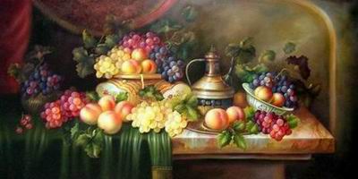 Grape oil painting