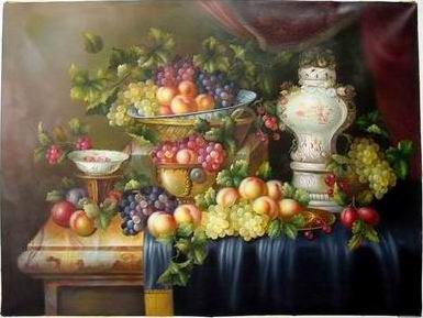 Grape oil painting