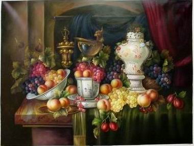 Grape oil painting