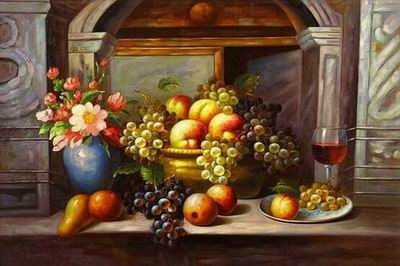 Grape oil painting