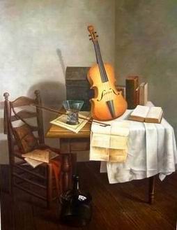 Still life oil painting
