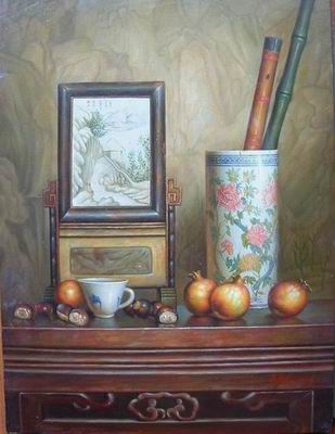 Still life oil painting