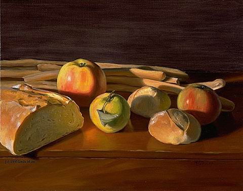 Still life oil painting