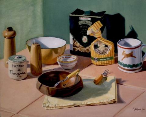 Still life oil painting
