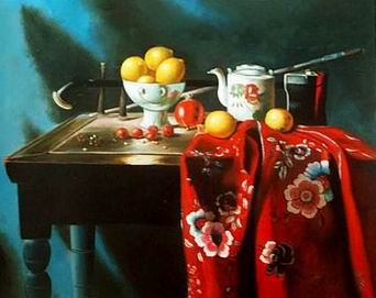 Still life oil painting