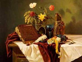 Still life oil painting